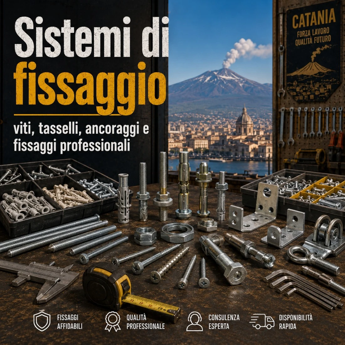 Sistemi di fissaggio Catania | Viti, tasselli, ancoraggi e fissaggi professionali