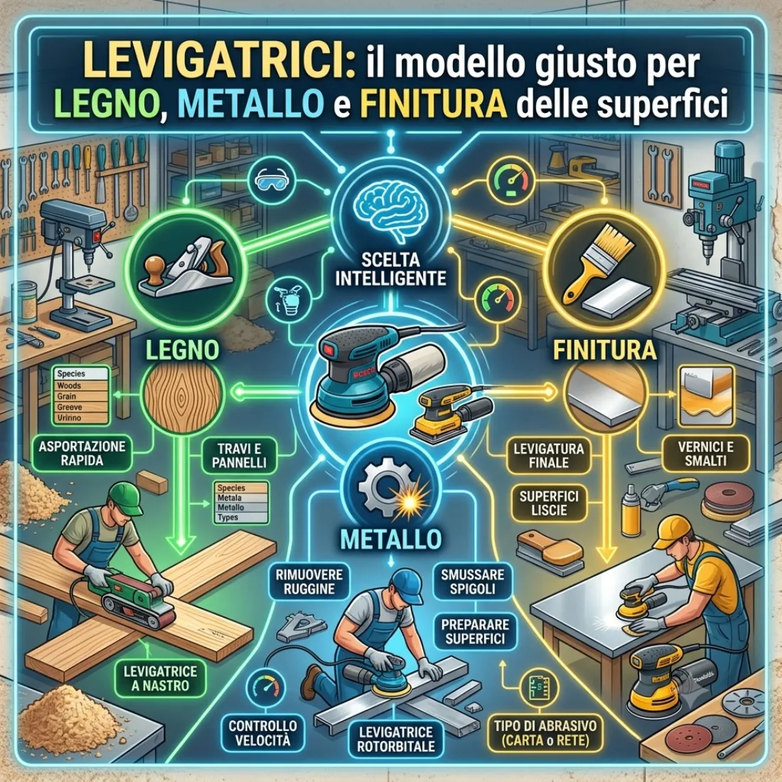 Levigatrici Catania | Modelli orbitali, roto-orbitali e a nastro