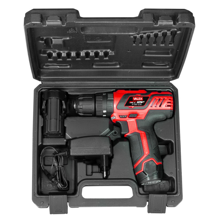 Trapano avvitatore a batteria al litio con percussione P-TAP 12 K1 - Valex - Elettroutensili Catania